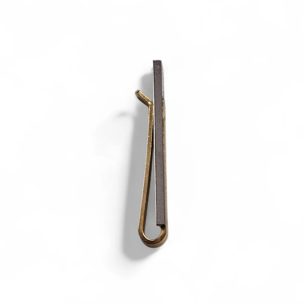 Dior Two Tone Vintage Tie Bar Clip In Silver And Gold